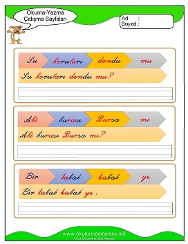 B sesi Çalışma Sayfaları